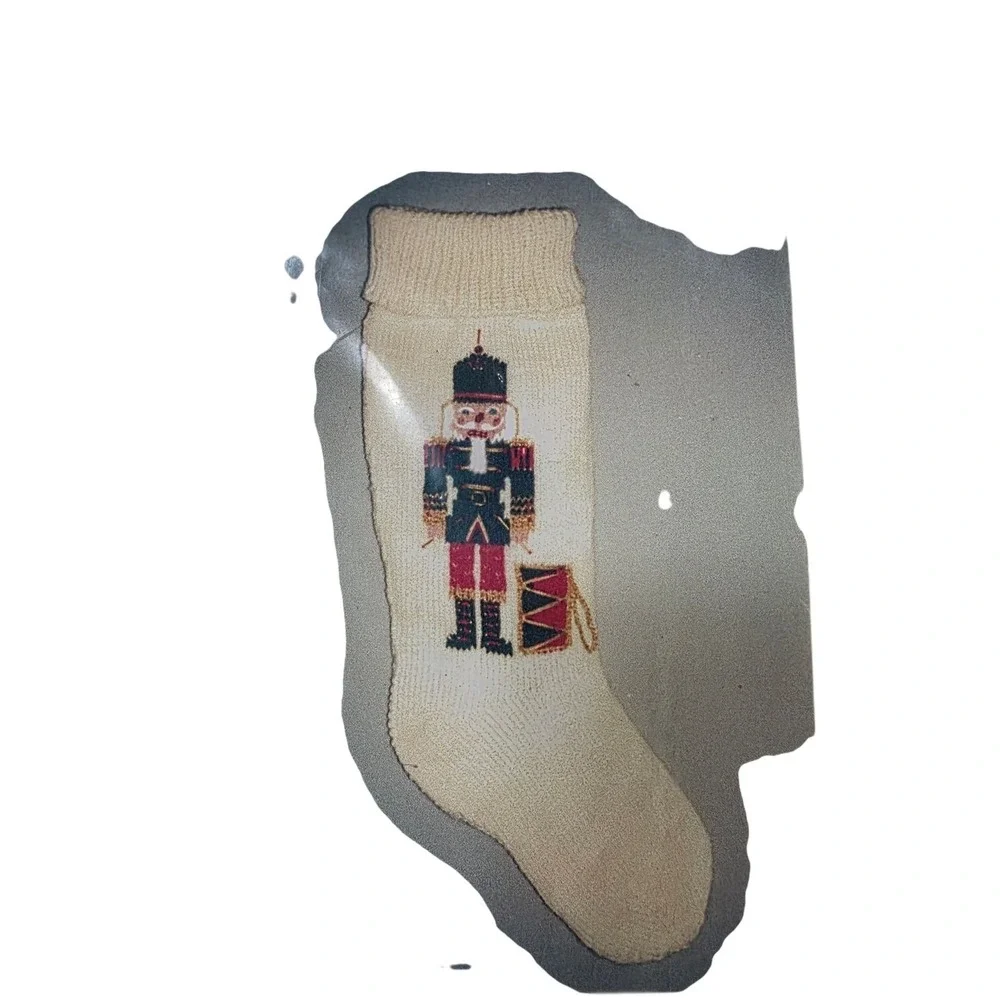 RARE Vintage Elegant Heirlooms Nutcracker‎ Christmas Stocking Knitting Kit 23